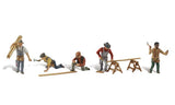 Woodland Scenics WOO1947 Carpenter Crew HO Scale 11 Piece