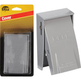 5028-5 Bell Rayntite Single Gang Vertical Mount GFCI Aluminum Gray Weatherproof Outdoor Outlet Cover