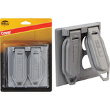 5148-5 Bell Vertical 2-Gang Aluminum Gray Weatherproof Outdoor Outlet Cover