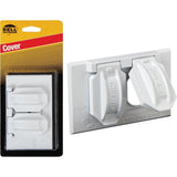 5180-6 Bell Horizontal Duplex Aluminum White Weatherproof Outdoor Outlet Cover