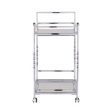 Ivers Metal Mirrored Bar Cart - Chrome