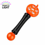 Halloween Pumpkin Wand with Bat Light Projection and Prism Ball