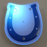 Horseshoe Flashing Body Light Lapel Pins