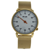 KU150008 Gold Stainless Steel Mesh Bracelet Watch by Kulte for Unisex 1 Pc Watch