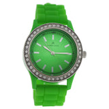 2032LGN Green Silicone Strap Watch by Kim & Jade for Women 1 Pc Watch
