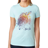 Girls Crew Tee Turtle SplashIce Blue by DelSol for Women 1 Pc TShirt (Small)