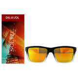 Solize Sea Sand Sun Black and Clear to Yellow by DelSol for Unisex 1 Pc Sunglasses