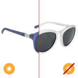 Solize White Rabbit Frosted White to Purple by DelSol for Women 1 Pc Sunglasses