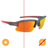 Solize Light My Fire Gray to Orange by DelSol for Men 1 Pc Sunglasses