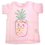 Girls Crew Tee Blushing Pineapples Balerina by DelSol for Kids 1 Pc TShirt (2T)