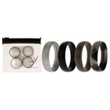 Silicone Wedding 6Mm Smooth Ring Set - Black Camo By Roq For Men - 4 X 11 Mm Ring -Like New