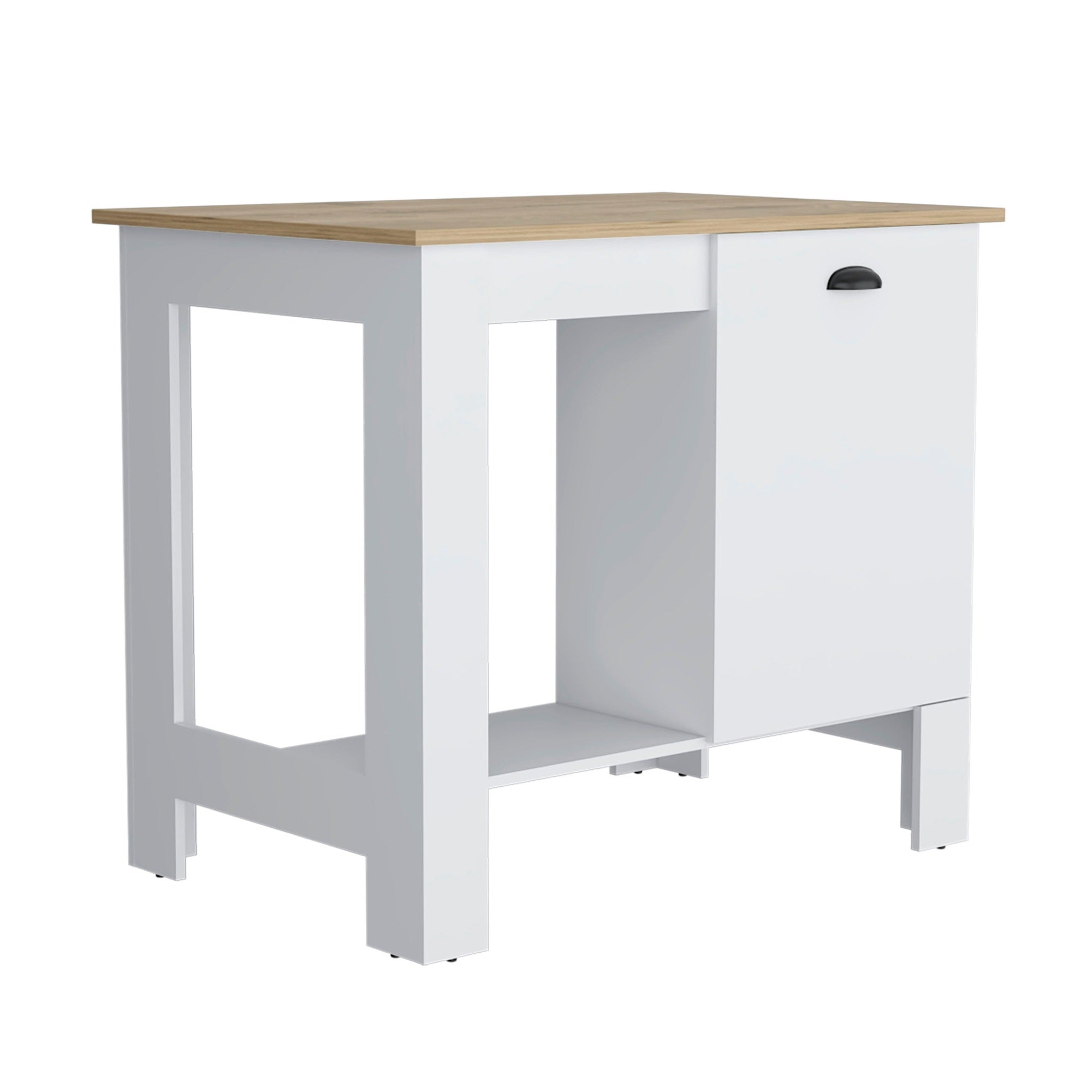 Atenea Kitchen Island -Kitchen -White / Macadamia