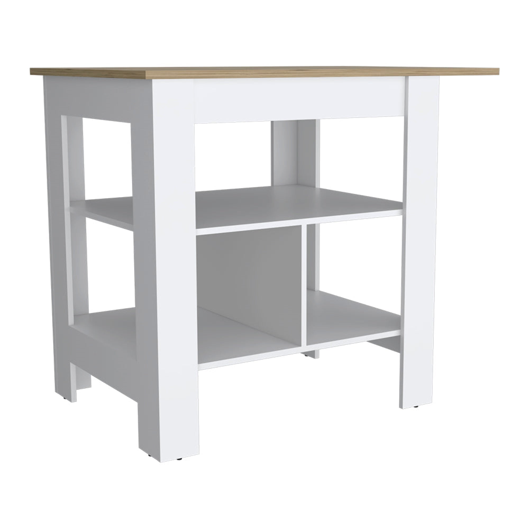 Macondo Kitchen Island -Kitchen -White / Macadamia