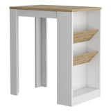 Syrah Kitchen Island -Kitchen-White / Macadamia