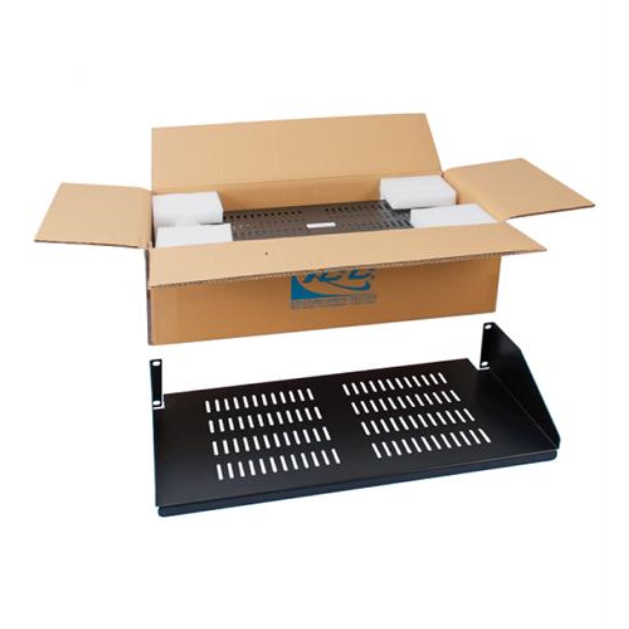 Rack Shelf, 10In Single Vented,2Rms, 2Pk