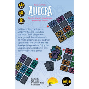 Iello: Allegra - Based On The Card Game Golf, Keep Your Score As Low As Possible, Family Ages 8+, 2-6 Players, 30 Min