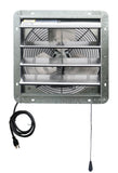 Iliving 14 Inch Shutter Exhaust Attic Garage Grow Fan, Ventilation Fan With 3 Speed Thermostat 6 Foot Long 3 Plugs Cord