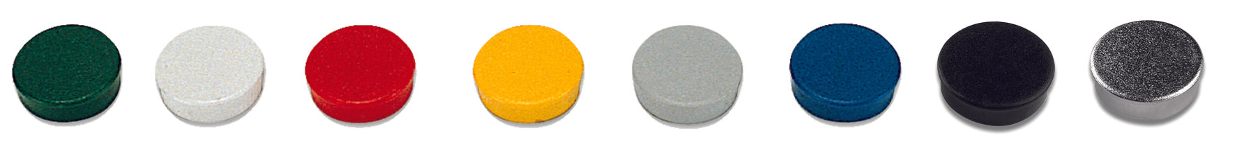 Super Magnets, 3/4 Diameter, Assorted Colors, Red, Green, Yellow, Blue, Black, Pack Of 10