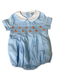 Carson and Friends Geo Smocked Pumpkin Bubble Boys