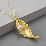 Pearl Leaf Necklace
