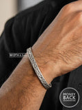 Oxidized Hammered Cuff Bracelet