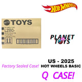 Hot Wheels Basic 2025 Q Case 72 Pcs - Factory Sealed Case