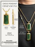 Jade Dog Tag Pendant Necklace