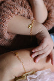 Little Miraculous Medal Floral Bracelet