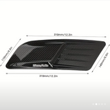 Hood Vent Scoop Covers; Carbon Fiber Style (15-17 Mustang)