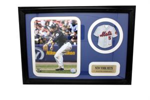 12X18 Mini Jersey Patch Frame - David Wright New York Mets