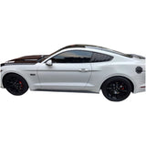 JSD Vintage Quarter Window Louvers for 15-23 Mustang Fastback; Matte Black