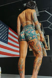 Women's High-Waisted Seamless Front Compression Training Shorts | Aloha AR