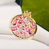 Sparkling Pomegranate Brooch
