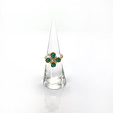 Turquoise Pearl Glory Cross Ring