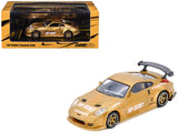 Nissan Top Secret Thailand 350Z RHD (Right Hand Drive) Gold Metallic with Graphics 1/64 Diecast Model Car by Inno Models