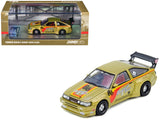 Toyota Levin (AE86) RHD (Right Hand Drive) #86 Pandem Rocket Bunny Gold Metallic with Stripes 1/64 Diecast Model Car by Inno M