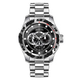 Invicta Speedway Gmt Stainless Steel Black Dial Quartz 45755 100M MenS Watch