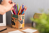 Krea-Wood pen holders colorful, Birch woodEngland