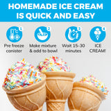 Ice Cream Maker Machine for Kids -1.2 Quart Electric Ice Cream Makers, Best Countertop Machine for Homemade Ice Cream, soft serve, Sorbet, Gelato