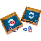 Bolaball Washer Toss Game Set - 2 Solid Wood Targets & 2.5" Washers - Outdoor Lawn Game for Family & Kids