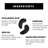 PURE SOL. Beauty Wake Up Hydrogel Eye Mask Charcoal + Hyaluronic Acid