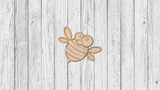 Interchangeable Welcome Porch Leaner - Bee - Unfinished Accent