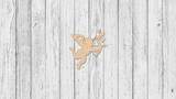 Interchangeable Welcome Porch Leaner - Cherub - Unfinished Accent