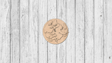 Interchangeable Welcome Porch Leaner - Moon Witch - Unfinished Accent