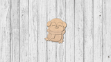 Interchangeable Welcome Porch Leaner - Penguin - Unfinished Accent
