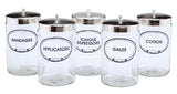 SUNDRY JAR GLS W/CVR GAUZE GRAFCO
