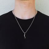Italian Horn Silver Pendant