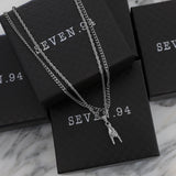 Italian Mano Cornuto Gold Pendant Necklace Set