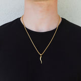 Italian Horn Silver Pendant