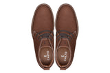 CALTO - J2193 - 2.6 Inches Taller (Brown/White Sole) - Nubuck Chukka Boots